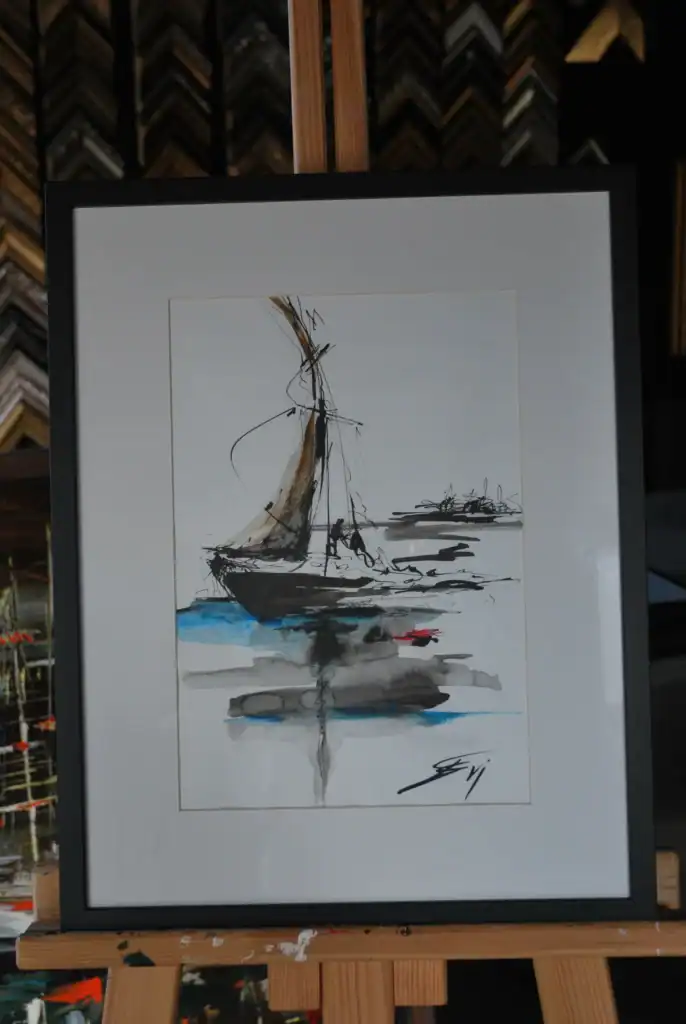 Eviart Frames finished works in ink 1