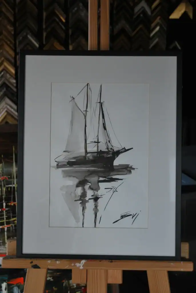 Eviart Frames finished works in ink 2