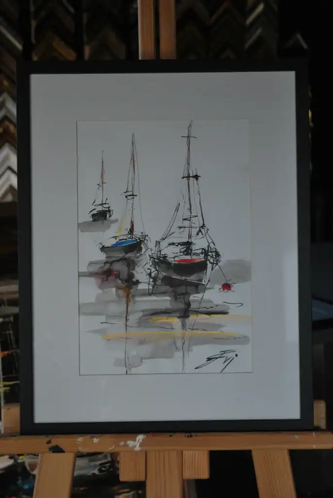 Eviart Frames finished works in ink 3