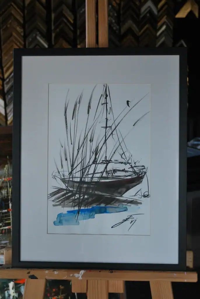 Eviart Frames finished works in ink 9
