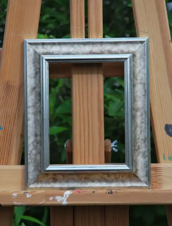 Silver-grey wooden frame